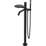 Смеситель для ванны напольный Boheme Stick 129-BB.2, чёрный, Цвет производителя: чёрный фото 