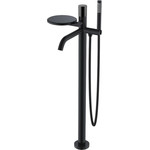 Смеситель для ванны напольный Boheme Stick 129-BB, чёрный, Цвет производителя: чёрный фото 