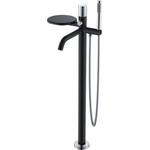 Смеситель для ванны напольный Boheme Stick 129-BCR, black chrome, Цвет производителя: black chrome фото 