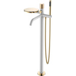 Смеситель для ванны напольный Boheme Stick 129-WG.2, white gold, Цвет производителя: white gold фото 