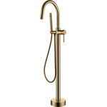 Смеситель для ванны напольный Boheme Uno 469-MG, matt gold, Цвет производителя: matt gold фото 