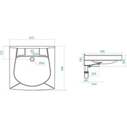 Раковина Santek Пилот 60х50 см над стиральной машиной (ПИЛОТ-50) 1.WH30.1.970 фото 5