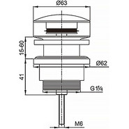 Донный клапан Azario AZ-105-GL, золото фото 2