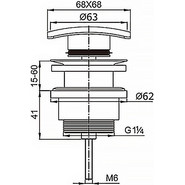 Донный клапан Azario AZ-106-GL, золото фото 2