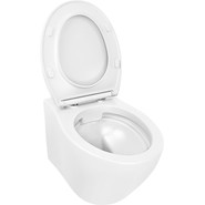 Унитаз подвесной безободковый Azario Keras AZ-99046W с тонкой крышкой микролифт, Цвет производителя: белый глянцевый фото 4