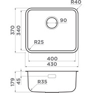 Кухонная мойка + смеситель Omoikiri 4997402 + NAGANO-BN 4994011, нержавеющая сталь фото 5