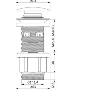 Донный клапан Damixa Option 210600300, чёрный матовый фото 5