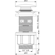 Донный клапан Damixa Option 210600200, белый глянцевый фото 5