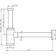 Сифон для раковины Damixa Option 210800300, чёрный фото 4