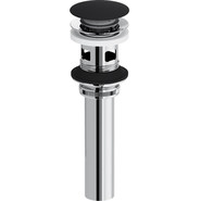 Донный клапан Damixa Option 210610300 удлинённый, чёрный матовый фото 