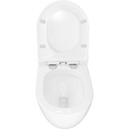 Унитаз подвесной импульсный Azario AZ-102C с тонкой крышкой микролифт (монтажная рама в комплекте) фото 5