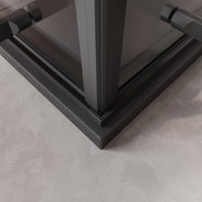 Душевое ограждение Cezares 90x90 см LINER-A-2-90-C-NERO, чёрный/прозрачное фото 4