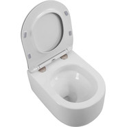 Унитаз подвесной безободковый BelBagno Soft-Tor BB084CH-TOR с тонкой крышкой микролифт BB2111SC (Система смыва торнадо) фото 5