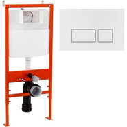 Инсталляция с подвесным унитазом комплект: BelBagno BB026/BB042BL с подвесным безободковым унитазом Soft-Tor BB084CH-TOR сиденье микролифт, крепление, кнопка смыва белая фото 2