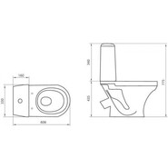 Унитаз напольный Sanita Аттика люкс ATCSACC01060713 с крышкой термопласт фото 3