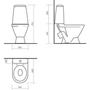 Унитаз напольный Sanita Лада комфорт WC.CC/Lada/2-DM/WHT.G/S1 с крышкой микролифт фото 3