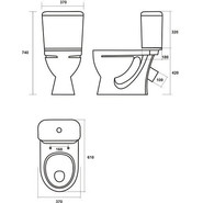 Унитаз напольный Sanita Стандарт комфорт SDTSACC01030712 с крышкой микролифт фото 3