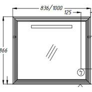 Зеркало Opadiris Карат 80 см, золото фото 2