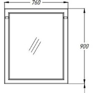 Зеркало Opadiris Омега 75 см, слоновая кость фото 3