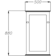 Зеркало Opadiris Палермо 50 см, белый фото 2