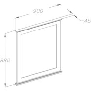 Зеркало Opadiris Палермо 90 см, светлый орех фото 2