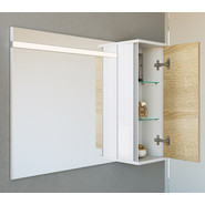 Шкафчик навесной Aqwella Miami 25 см Mai.04.25, белый/дуб сонома фото 3