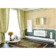 Пенал подвесной Aqwella Clarberg Due amanti 25 см Due.05.25/W/CR, белый/серебро фото 2