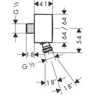 Шланговое подсоединение Hansgrohe Fixfit 27414000 фото 2