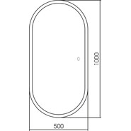 Зеркало Abber Kontur 50 см AG6303S-1.0 фото 3