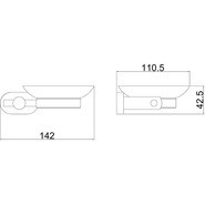 Мыльница Belz B90502, цвет вороненая сталь фото 2