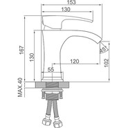 Смеситель для раковины Gerhans K11014B-7, чёрный, Цвет производителя: чёрный фото 2