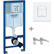 Инсталляция с подвесным унитазом комплект: Grohe Rapid SL 38772001+38732WM0 с подвесным безободковым унитазом Aquatek Европа AQ1900T-00 сиденье микролифт, крепление, кнопка смыва белый матовый (система смыва Торнадо), Цвет производителя: белый матовый фото 2