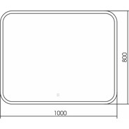 Зеркало Azario Стив Led 100 см (с подсветкой и сенсорным выключателем) фото 4