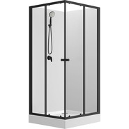Душевая кабина Loranto Neo 100х100 см CS-21801-100, чёрный/прозрачное фото 