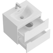 Тумба подвесная с раковиной BelBagno ETNA-600-2C-SO-BL-P 60 см, Bianco Lucido, Цвет фасада: Bianco Lucido фото 3