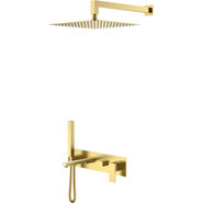 Душевая система для ванны Boheme Qubic 474-MG, золото фото 