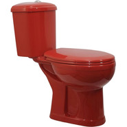 Унитаз-компакт Оскольская керамика Дора Комфорт с полипропиленовой крышкой 47360130402, красный, Цвет производителя: красный фото 