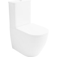 Унитаз-компакт безободковый Azario Renda AZ-8693 с крышкой микролифт фото 