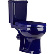 Унитаз-компакт Оскольская керамика Ирида Стандарт (горизонтальный выпуск) с полипропиленовой крышкой 40355130402, синий, Цвет производителя: синий фото 