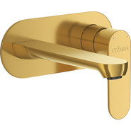 Смеситель для раковины настенный Cezares STYLUS-BLI1-BORO-W0 (со скрытой частью) брашированное золото, Цвет производителя: брашированное золото фото 2