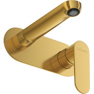 Смеситель для раковины настенный Cezares STYLUS-BLI1-BORO-W0 (со скрытой частью) брашированное золото, Цвет производителя: брашированное золото фото 3