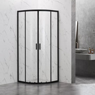 Душевое ограждение Veconi Rovigo 90x90 см RV202B-90-01-C4, чёрный/прозрачное фото 