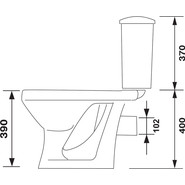 Унитаз-компакт Оскольская керамика Суперкомпакт Стандарт (горизонтальный выпуск) с полипропиленовой крышкой 44901110522 фото 5