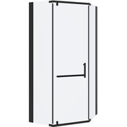 Душевое ограждение Mirsant Arena Pentagon 90x90 см, (стекло 8 мм), чёрный/прозрачное фото 2