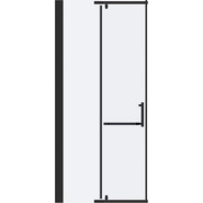Душевое ограждение Mirsant Arena Pentagon 90x90 см, (стекло 8 мм), чёрный/прозрачное фото 3