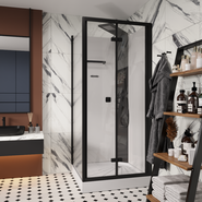 Душевая кабина CeruttiSpa 90х90 см BELLA90B, чёрный/прозрачное фото 4
