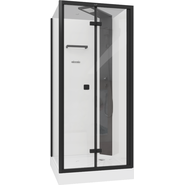 Душевая кабина CeruttiSpa 90х90 см BELLA90B, чёрный/прозрачное фото 