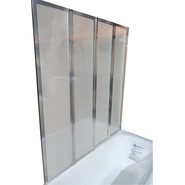 Шторка для ванны CeruttiSpa 130 см Bouna, хром/матовое фото 4