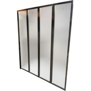 Шторка для ванны CeruttiSpa 130 см Bouna, хром/матовое фото 5