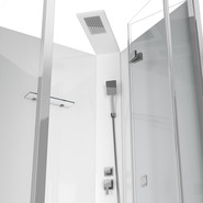 Душевая кабина CeruttiSpa 90х90 см Bella T, хром/прозрачное фото 4
